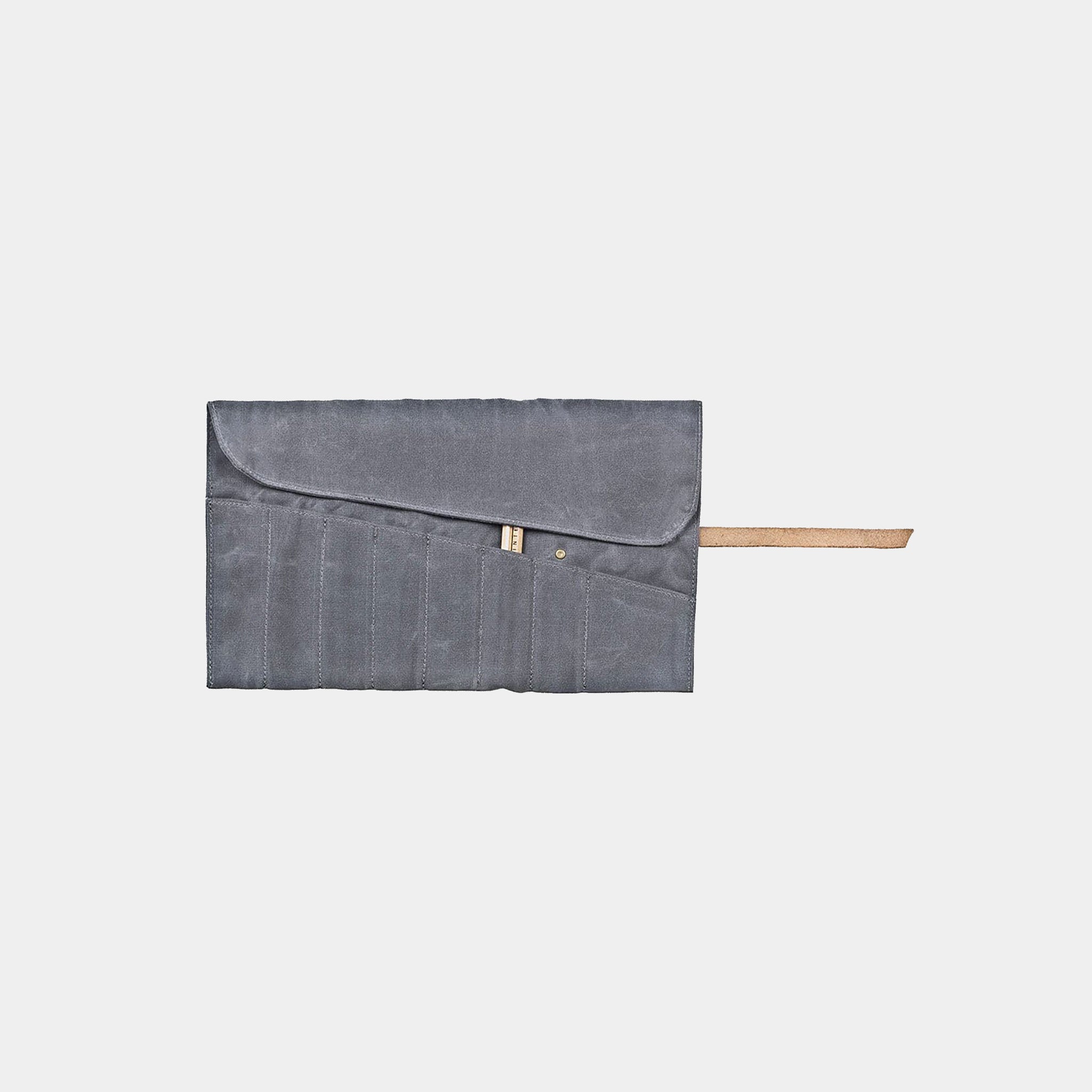 Waxed Canvas Pencil Roll Up