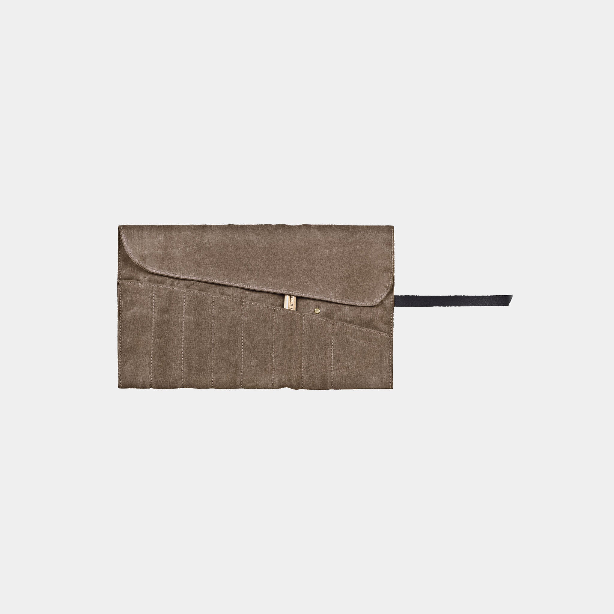 Waxed Canvas Pencil Roll Up