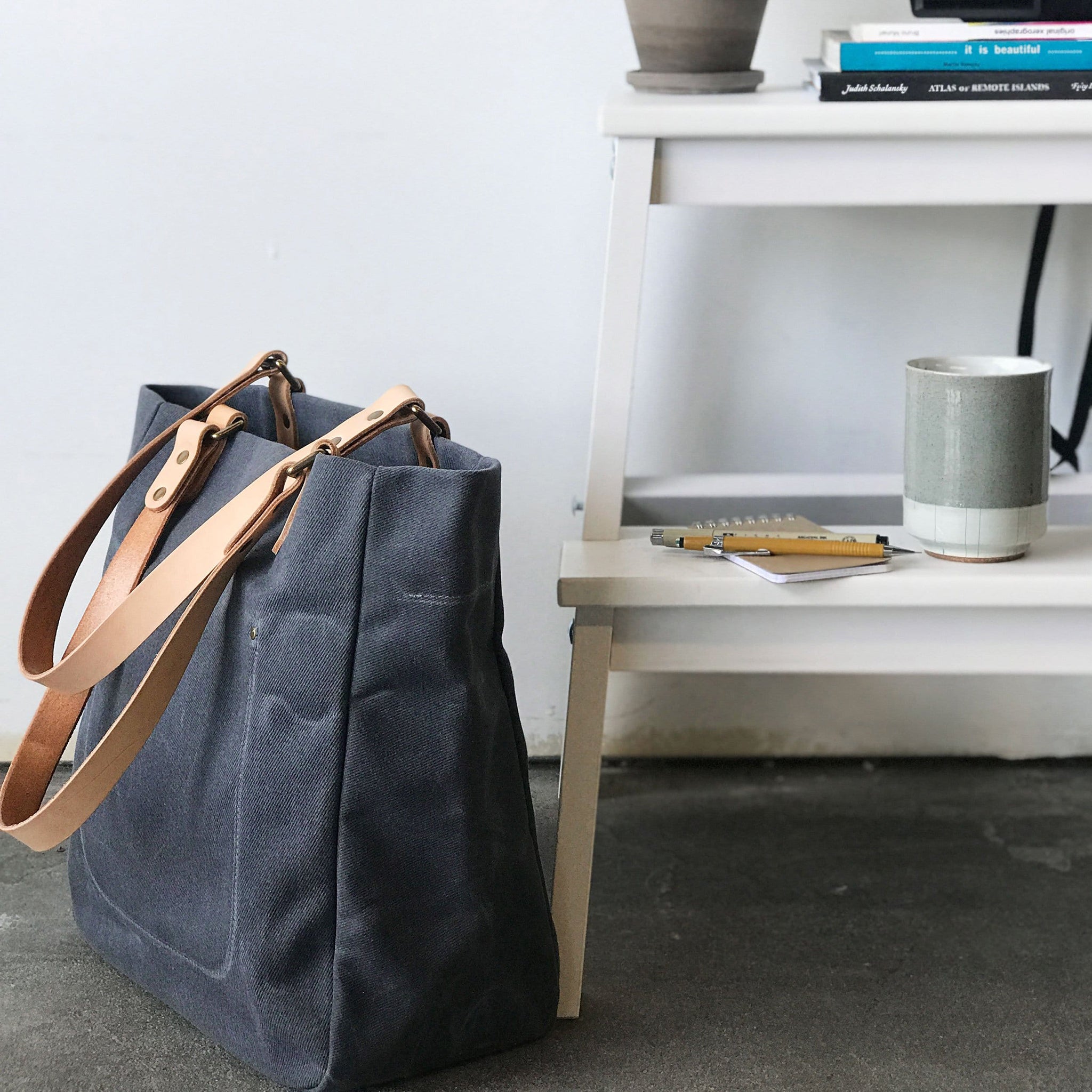 Utility Waxed Canvas Tote Bag